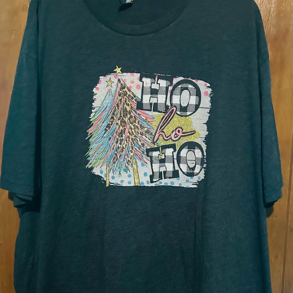 Next Level Apparel Dark Gray T-Shirt With Christmas Design